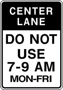 Do Not Use Center Lane Clip Art